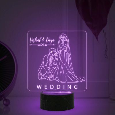 Wedding Night Lamp With Customized Name